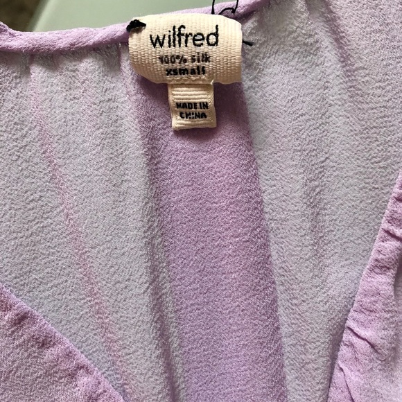 💜 Aritzia Wilfred Lilac Silk Blouse 💜 - Picture 2 of 3